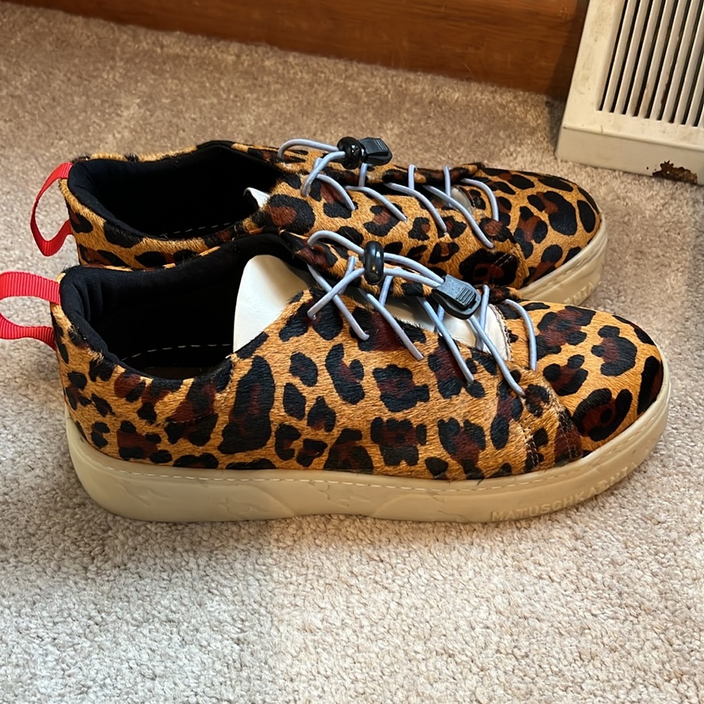 Brazilian fashion sneakers MATUSCHKA MIA size 39 leopard cowhide